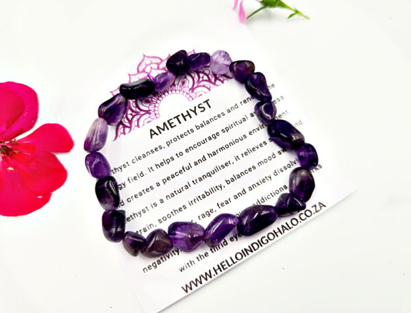 Amethyst Gemstone Nugget Bangle