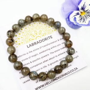 Labradorite Round Beaded Bangle, polished gem bracelet, labradorite bangle