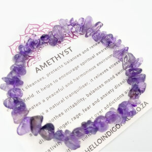 Amethyst Gem Chips Bangle, bracelet, crystals