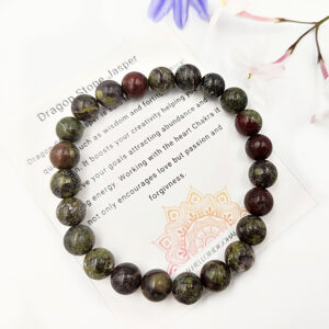 Dragon Stone Round Beaded Bangle, gemstone bracelet, South African jewellery