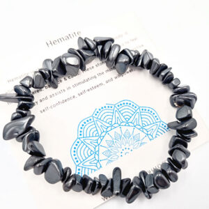 Hematite Gem Chips Bangle, jewelley, bracelet