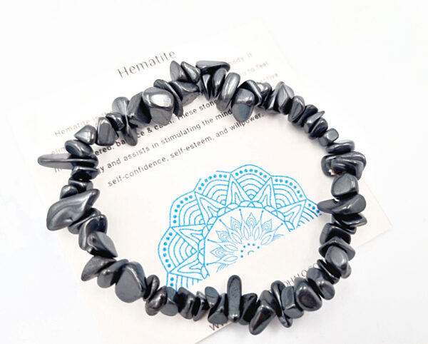 Hematite Gem Chips Bangle, jewelley, bracelet