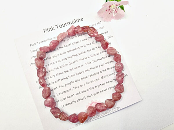 Pink Tourmaline Gemstone Nugget Bangle