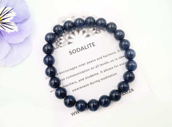 Sodalite Round Beaded Bangle, gemstone bangle, sodalite jewellery