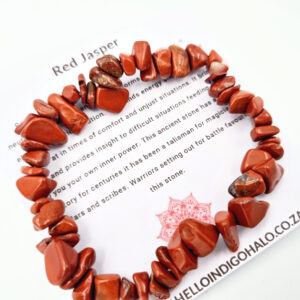 Red Jasper Gem Chips Bangle, crystals, red jasper