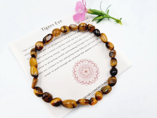 Tigers Eye Gemstone Nugget Bangle