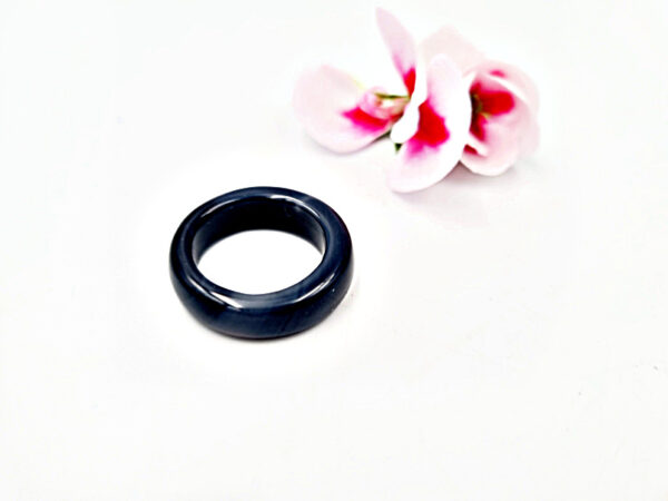 Agate Band Ring (Black)