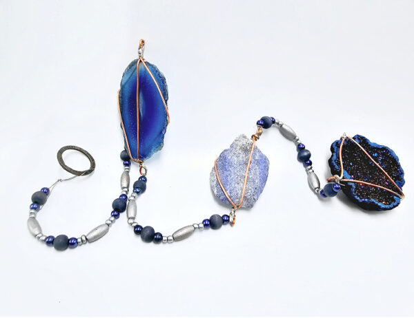 Blue Agate & Lapis Lazuli Crystal Mobile