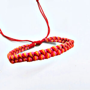 Macrame String Bracelet, red bangle. jewellery