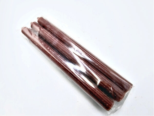 Brown Candles Solid 25cm - Pack of 6 (Reconnect & Grounding)