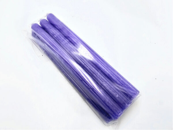 Purple Candles Solid 25cm - Pack of 6 (Spirituality & Empowerment)