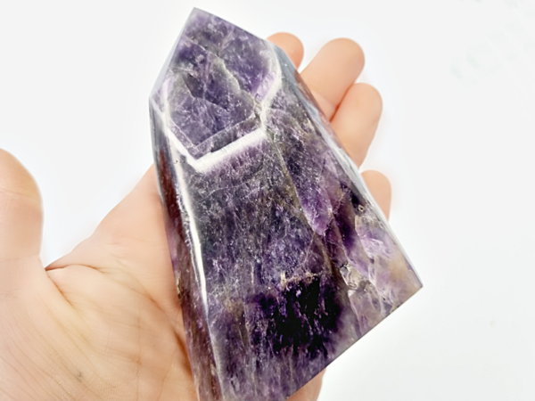 Chevron Amethyst Polished Point A (252g)