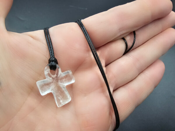 Clear Quartz Ankh Necklace Mini