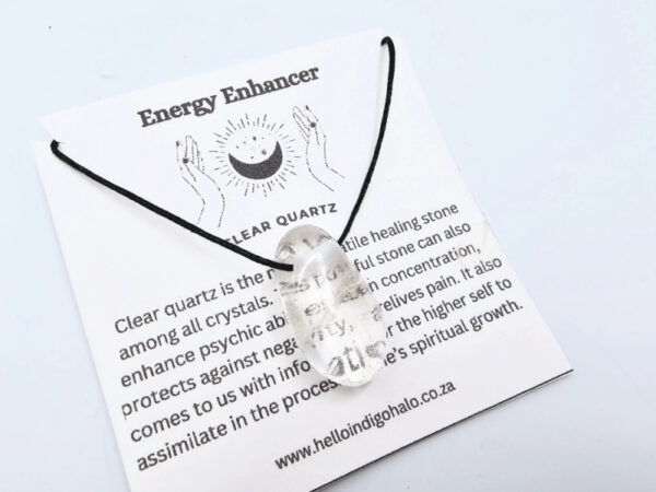 Clear Quartz Tumbled Stone Necklace (Energy Enhancer)