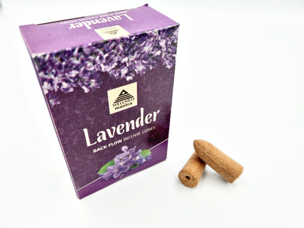 Lavender Backflow Incense Cones 10s Wellness Mantra