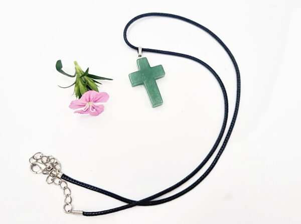 Aventurine Cross Necklace