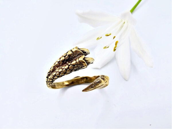 Dragon Claw & Tail Ring (Brass)