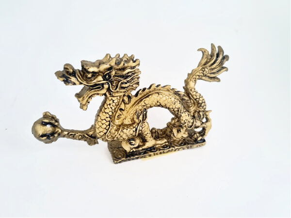 Feng Shui Gold Dragon Statue