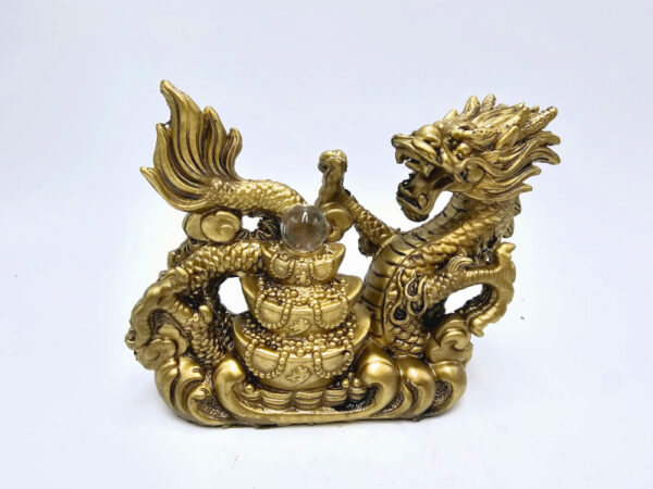 Feng Shui Dragon With Glass Ball (10cm)