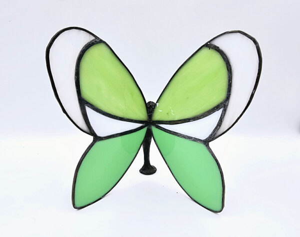 Green Butterfly Stained Glass Fairy - Image 2