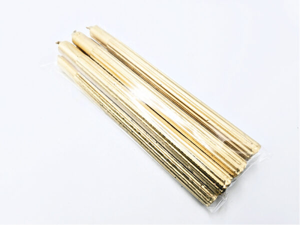 Gold Candles  Dipped 25cm - Pack of 6  (Prosperity & Ambition)