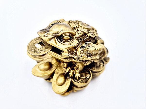 Gold Money Frog on Coins Statue (Attracts Wealth)