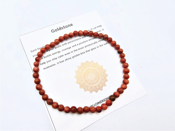 Goldstone Round Beaded Bangle, South African jewellery, gemstone bracelet