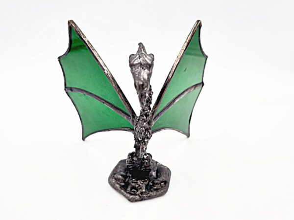 Green Standing Stained Glass Dragon (10cm) - Image 2