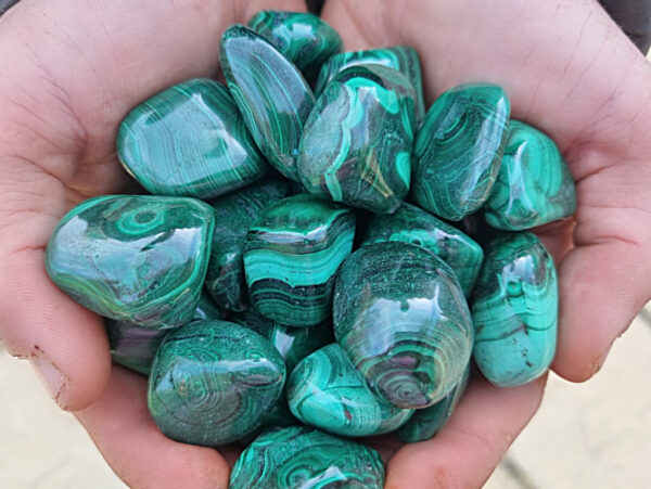 Green Malachite Tumble Stones