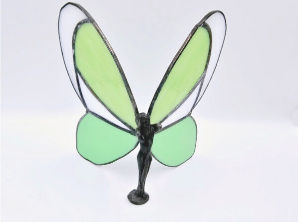 Green Butterfly Stained Glass Fairy