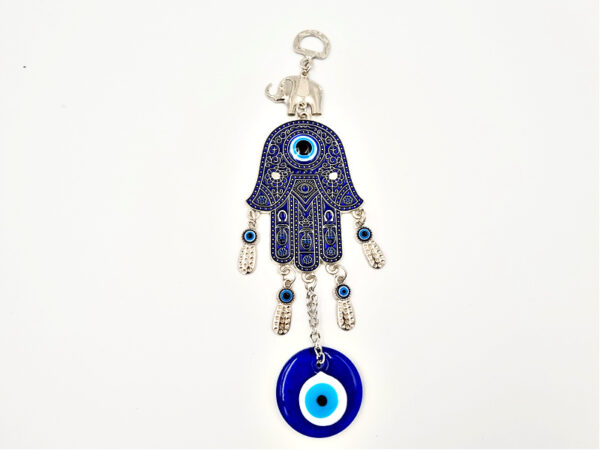 Small Hamsa Hand Elephant Hanging Evil Eye  (21cm)