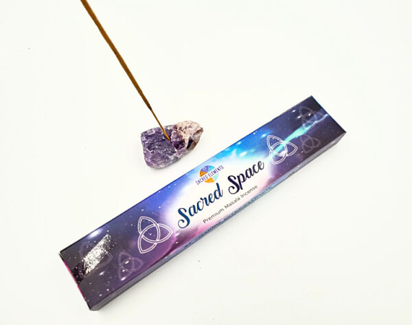 Amethyst & Sacred Space Incense Combo (Spiritual Upliftment), incense combo, incense, crystal, amethyst, spiritual uplift, sacred space, fragrance