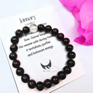 January Birthstone Bangle, garnet, bangle