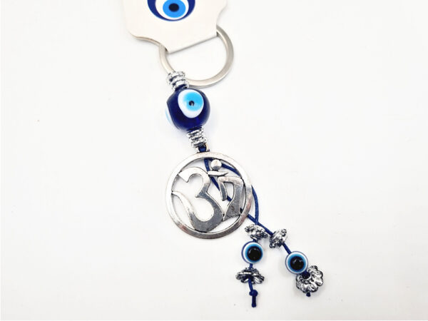 OM & Evil Eye Key Ring