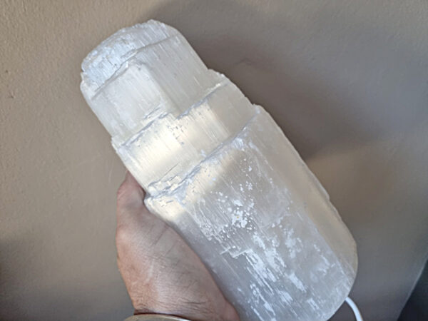 Selenite Tower Crystal Lamp (20cm) - Image 2