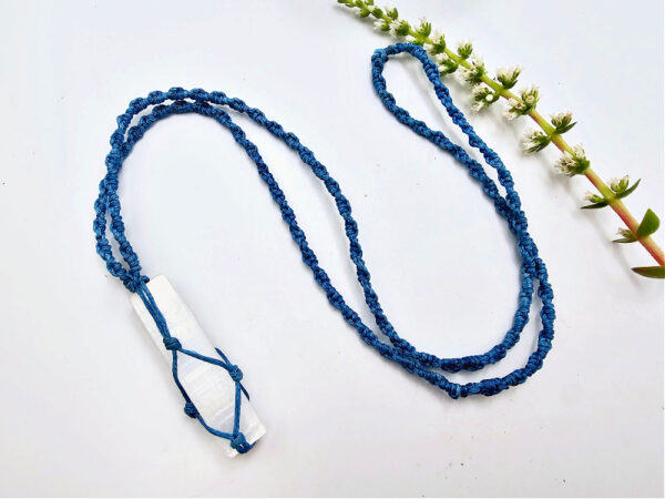 Selenite Macrame Necklace - Image 2