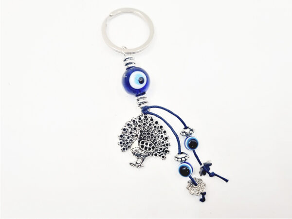 Peacock Evil Eye Key Ring