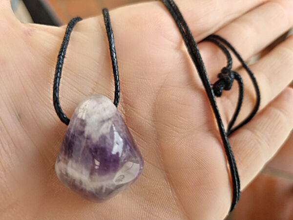 Amethyst Tumbled Stone Necklace (Stress Relief) - Image 2