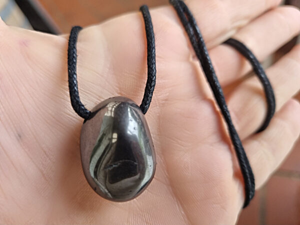 Hematite Tumbled Stone Necklace (Stability & Balance) - Image 2