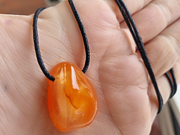 Carnelian Tumbled Stone Necklace (Vitality & Creativity) - Image 2