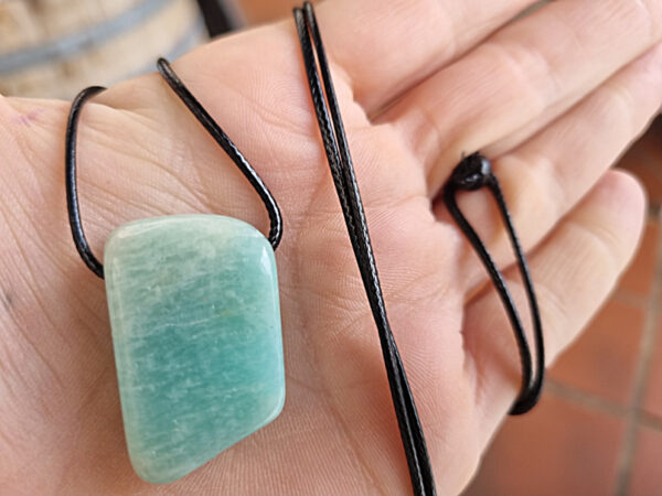 Amazonite Tumbled Stone Necklace (Calming & Healing) - Image 2