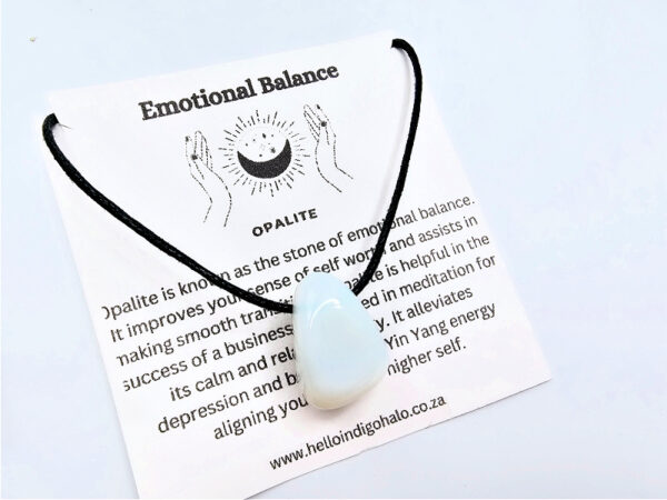 Opalite Tumbled Stone Necklace (Emotional Balance)