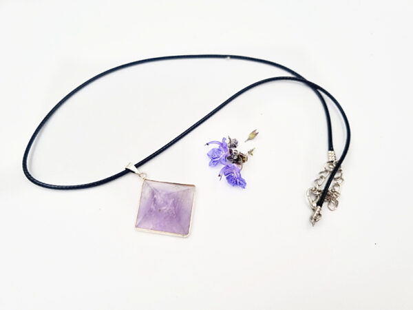 Amethyst Pyramid Necklace - Image 3