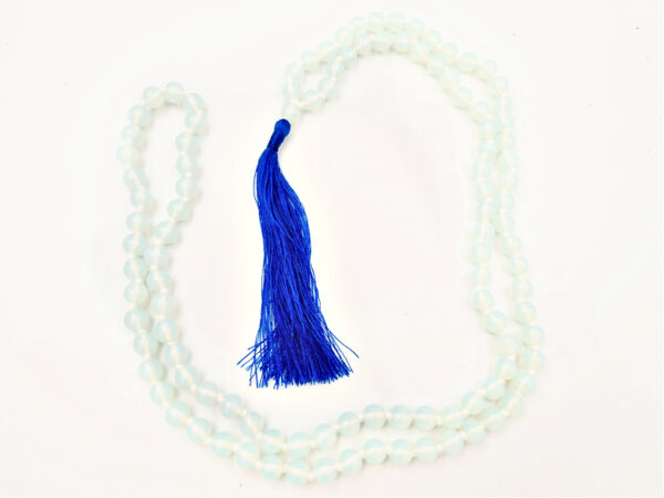 Opalite Mala Necklace (Blue Tassel)