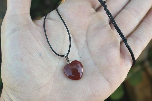 Carnelian Heart Necklace (1.5cm) - Image 2