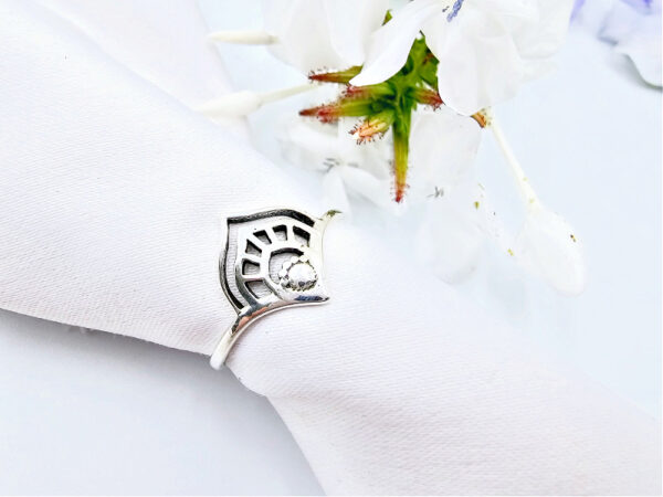 Petite Indian Flower Ring (925 Silver) - Image 2