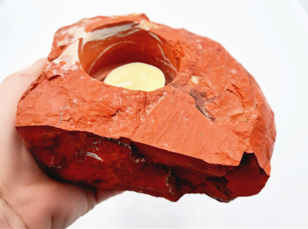 Red Jasper Candle Holder - Image 2