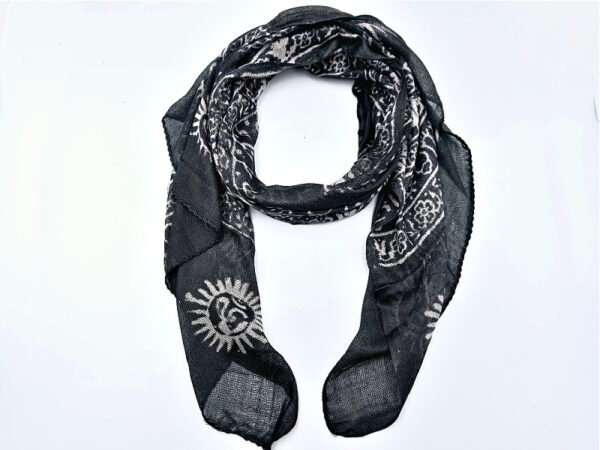 Scarf - Black Om Meditation