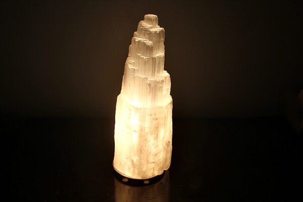 Selenite Tower Crystal Lamp (30cm) - Image 2