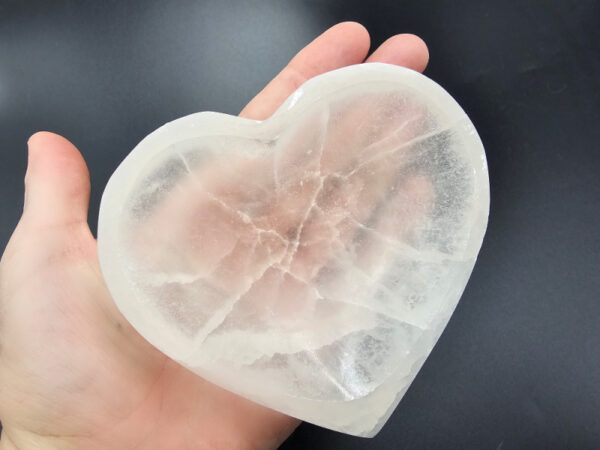 Selenite Heart Bowl (12cm) - Image 2